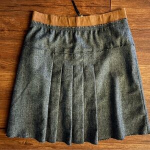 D&G Charcoal and Camel A-Line Skirt